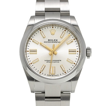 ロレックス オイスターパーペチュアル 41 134300 シルバー メンズ 時計 【中古】【wristwatch】