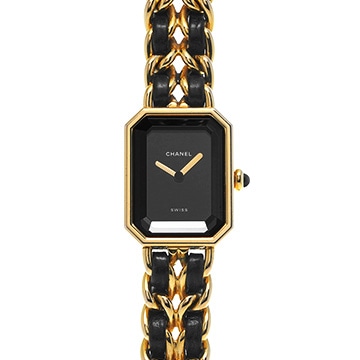 シャネル プルミエール M H0001 ブラック レディース 時計 【中古】【wristwatch】