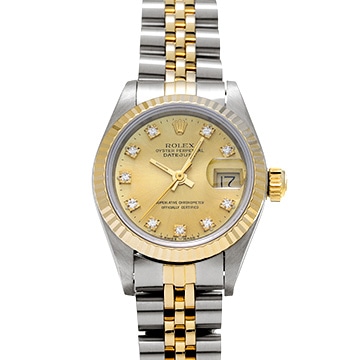 ロレックス デイトジャスト 26 69173G シャンパン/ダイヤモンド レディース 時計 【中古】【wristwatch】