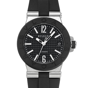 ブルガリ ディアゴノ DG35SV ブラック メンズ 時計 【中古】【wristwatch】
