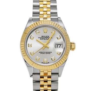 ロレックス デイトジャスト 28 279173G シルバー/ダイヤモンド レディース 時計 【中古】【wristwatch】