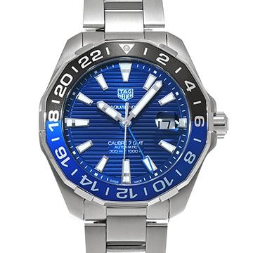 タグ ホイヤー アクアレーサー キャリバー7 GMT WAY201T.BA0927 ブルー メンズ 時計 【中古】【wristwatch】