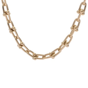 ティファニー ハードウェア スモールリンク ネックレス ゴールド K18イエローゴールド YG レディース ジュエリー 【中古】【jewelry】