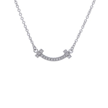 ティファニー Tスマイル ネックレス ミニ シルバー K18ホワイトゴールド WG レディース ジュエリー 【中古】【jewelry】