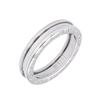 ブルガリ B-ZERO1 リング XS #57 シルバー K18ホワイトゴールド WG レディース ジュエリー 【中古】【jewelry】