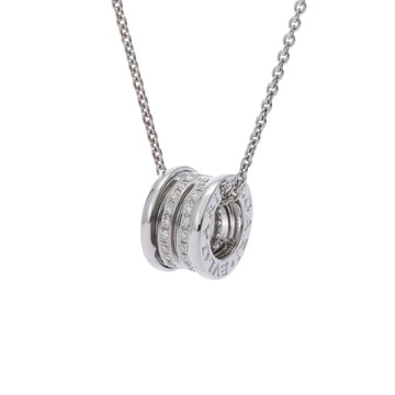 ブルガリ B.ZERO1 ネックレス パヴェ シルバー K18ホワイトゴールド WG レディース ジュエリー 【中古】【jewelry】