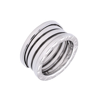 ブルガリ B-ZERO1 リング #50 シルバー K18ホワイトゴールド WG レディース ジュエリー 【中古】【jewelry】
