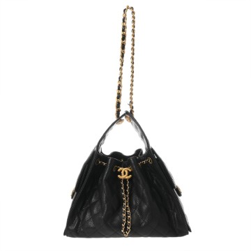 シャネル マトラッセ スモール ハンドバッグ CHANEL25 ブラック AS5293 グレインドカーフスキン レディース バッグ 【中古】【bag】