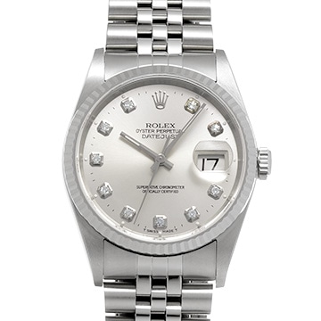 ロレックス デイトジャスト 36 16234G シルバー/ダイヤモンド メンズ 時計 【中古】【wristwatch】