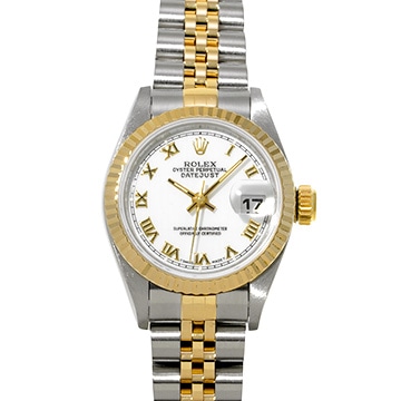 ロレックス デイトジャスト 69173 ホワイトシャンタン レディース 時計 【中古】【wristwatch】