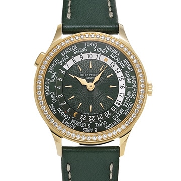 パテック フィリップ コンプリケーション ワールドタイム 7130R-014 オリーブグリーン レディース 時計 【中古】【wristwatch】
