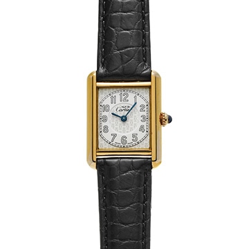 カルティエ マストタンク MM W1013854 ホワイト レディース 時計 【中古】【wristwatch】