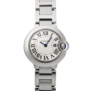 カルティエ バロンブルー ドゥ カルティエ 28mm W69010Z4 シルバー レディース 時計 【中古】【wristwatch】