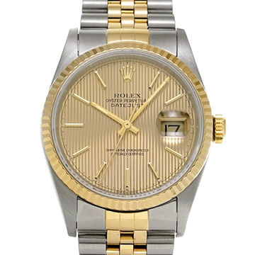 ロレックス デイトジャスト 16233 シャンパンタペストリー メンズ 時計 【中古】【wristwatch】