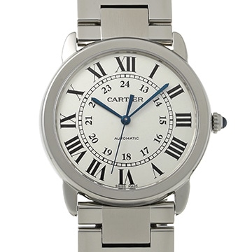カルティエ ロンドソロ ドゥ カルティエ 36mm WSRN0012 シルバー メンズ 時計 【中古】【wristwatch】