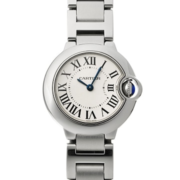 カルティエ バロンブルー ドゥ カルティエ 28mm W69010Z4 シルバー レディース 時計 【中古】【wristwatch】