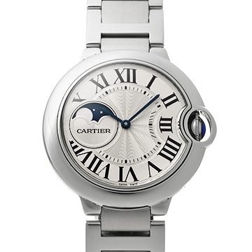 カルティエ バロンブルー ドゥ カルティエ ムーンフェイズ WSBB0021 シルバー メンズ 時計 【中古】【wristwatch】