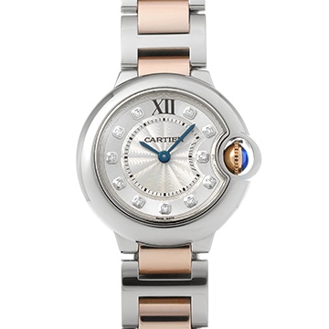 カルティエ バロンブルー ドゥ カルティエ 28mm WE902030 シルバー/ダイヤモンド レディース 時計 【中古】【wristwatch】