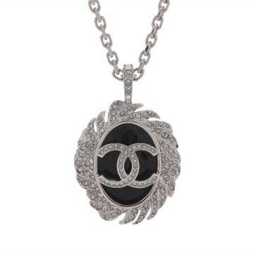 シャネル ネックレス 2025年SS シルバー/ブラック ABF794 メタル/レジン/ストラス レディース ジュエリー 【中古】【jewelry】