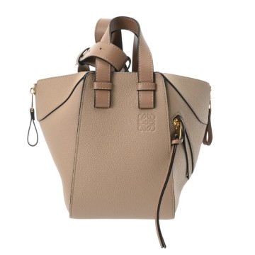ロエベ ハンモックバッグ コンパクト サンド A538H13X03 ソフトグレインドカーフ レディース バッグ 【中古】【bag】
