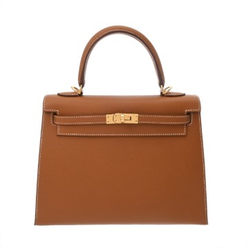 エルメス ケリー25 外縫い 2WAY ゴールド ヴォーエプソン レディース バッグ 【新品】【bag】