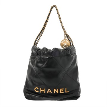 シャネル CHANEL22 ミニ ハンドバッグ CHANEL22 ブラック AS3980 シャイニーカーフスキン レディース バッグ 【中古】【bag】