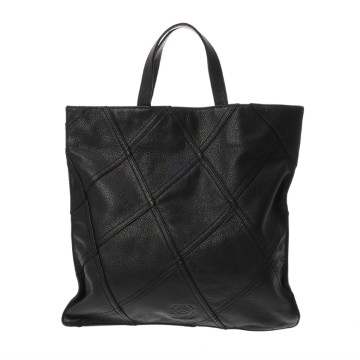 ロエベ LOEWE×COMME des GARCON トート  ブラック レザー レディース バッグ 【中古】【bag】