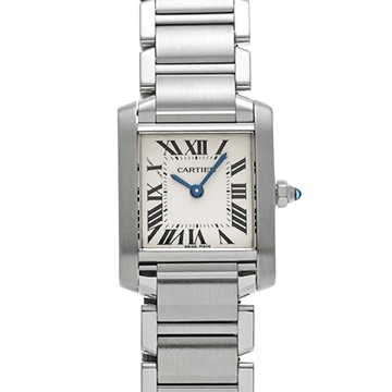 カルティエ タンクフランセーズ SM W51008Q3 シルバー レディース 時計 【中古】【wristwatch】