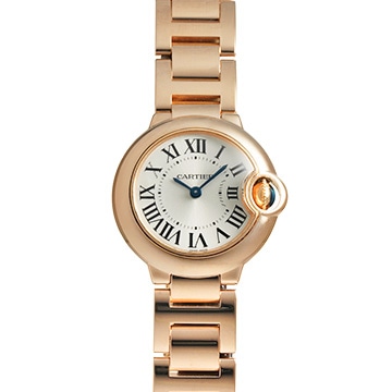 カルティエ バロンブルー 28mm W69002Z2 シルバー ユニセックス 時計 【中古】【wristwatch】