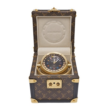 ルイ ヴィトン タンブール デュアル・タイム テーブルクロック トランク Q1Q040 ユニセックス 時計 【中古】【wristwatch】