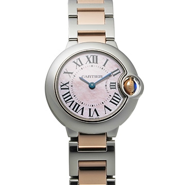 カルティエ バロンブルー ドゥ カルティエ 28mm W6920034 ピンクシェル ユニセックス 時計 【中古】【wristwatch】