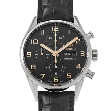 タグ ホイヤー カレラ キャリバー16 クロノグラフ デイデイト CV2A1AB.FC6379 ブラック メンズ 時計 【中古】【wristwatch】