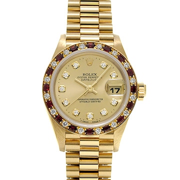 ロレックス デイトジャスト 69198G シャンパン/ダイヤモンド レディース 時計 【中古】【wristwatch】