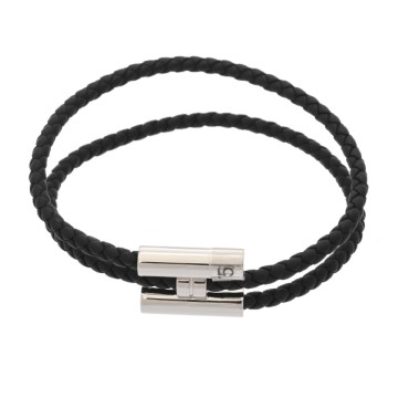 エルメス トゥルニ トレッセ ブラック/ゴールド/シルバー金具 ボックスカーフ/トゴ ユニセックス ジュエリー 【新品】【jewelry】