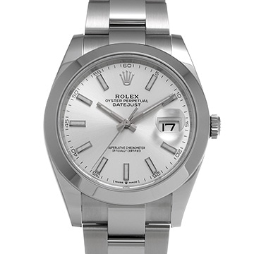 ロレックス デイトジャスト 41 126300 シルバー メンズ 時計 【中古】【wristwatch】