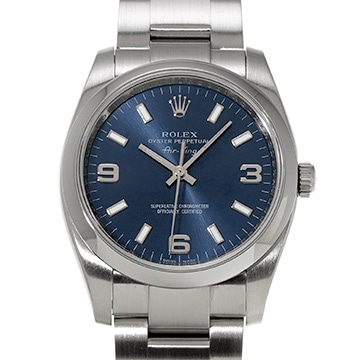 ロレックス オイスターパーペチュアル エアキング 114200 ブルー メンズ 時計 【中古】【wristwatch】