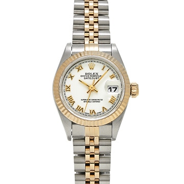 ロレックス デイトジャスト 69173 ホワイトシャンタン レディース 時計 【中古】【wristwatch】