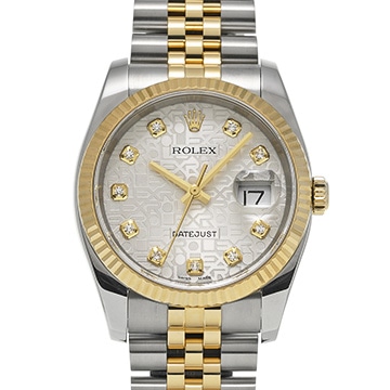 ロレックス デイトジャスト 116233G シルバーコンピュータ/ダイヤモンド メンズ 時計 【中古】【wristwatch】