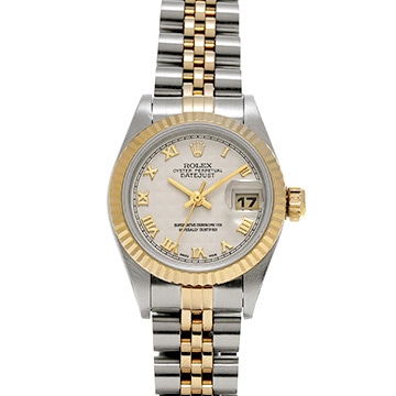 ロレックス デイトジャスト 69173 アイボリーピラミッド レディース 時計 【中古】【wristwatch】