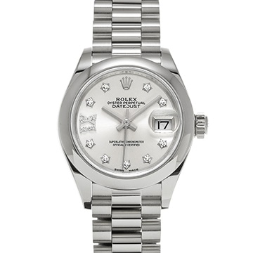 ロレックス レディ デイトジャスト 28 279166G シルバー/スターダイヤモンド レディース 時計 【中古】【wristwatch】