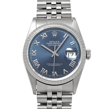 ロレックス デイトジャスト 16220 ブルー メンズ 時計 【中古】【wristwatch】