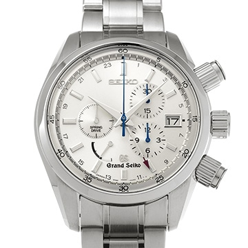 グランドセイコー スプリングドライブ クロノグラフ GMT マスターショップ限定 SBGC001 シルバー メンズ 時計 【中古】【wristwatch】