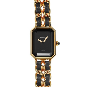 シャネル プルミエール M H0001 ブラック レディース 時計 【中古】【wristwatch】