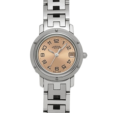 エルメス クリッパー CL4.210 ピンク レディース 時計 【中古】【wristwatch】
