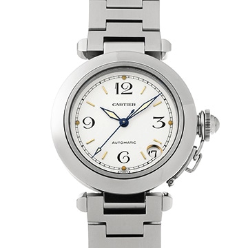 カルティエ パシャC W31015M7 ホワイト ユニセックス 時計 【中古】【wristwatch】
