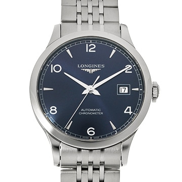 ロンジン レコード L2.820.4.96.6 ブルー メンズ 時計 【中古】【wristwatch】