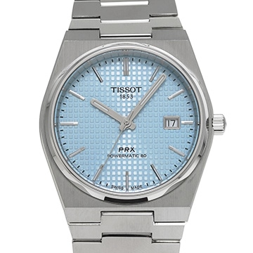 ティソ PRX パワーマティック 80 T137.407.11.351.00 アイスブルー メンズ 時計 【中古】【wristwatch】