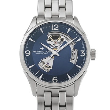ハミルトン ジャズマスター オープンハート H32705141 ブルー メンズ 時計 【中古】【wristwatch】