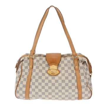 ルイ ヴィトン ダミエアズール ストレーザ GM ホワイト N42221 ダミエキャンバス レディース バッグ 【中古】【bag】