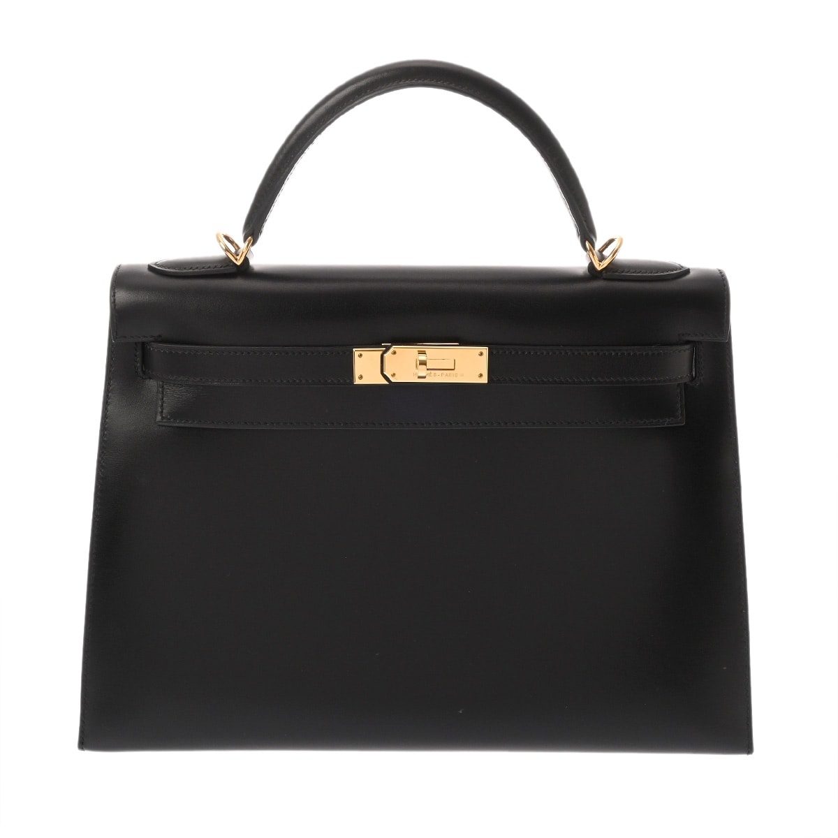 エルメス ケリー 32 外縫い ブラック ボックスカーフ レディース バッグ 【中古】【bag】